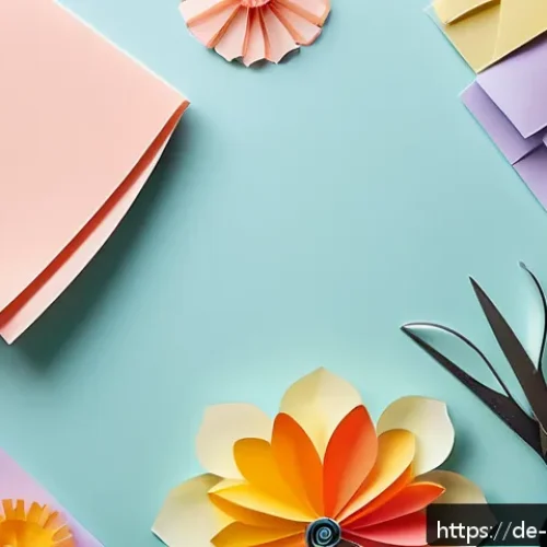 Home 32 종이공예 DIY 키트 - A cozy craft workspace with a well-lit wooden table featuring a variety of colorful papers including...